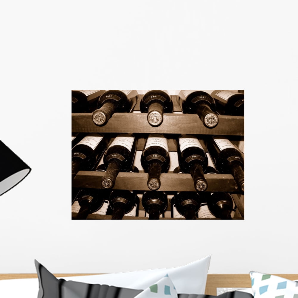 Wine Rack Wall Mural by Wallmonkeys Peel and Stick Graphic (18 in W x ...