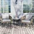 thumbnail image 6 of Grand Patio 3 Piece Patio Bistro Set with Heavy-Duty Anti-Rust Aluminum Frame, Coffee Table with Ceramic Tile Top, Gray, 6 of 7