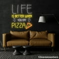 thumbnail image 3 of Glowneon Life Is Better When You Eat Pizza Neon Sign, Pizza Led Sign, Pizza Decor Store, 3 of 5