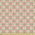 thumbnail image 2 of Ambesonne Pink Floral Fabric by the Yard Upholstery, Dreamy Spring Flowers, 2 Yards, Peach Pastel Pink, 2 of 5