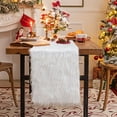thumbnail image 5 of Uxgjfwu Christmas Table Runner, 5.9 FT White Long Dining Table Decor for Winter Holiday Wedding Party Home Desktop Decoration, Christmas Table Runner, 5 of 8