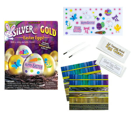 Silver and Gold Easter Eggs Metallic 19pc 9