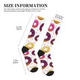 thumbnail image 2 of Compression Socks For Women And Men - Purple Yellow Donut Print Compression Socks Circulation For Workout, 2 of 2