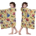 thumbnail image 4 of Flower Fairy Princess Pattern Hooded Bath Towel，50"x30" for Ages 3 To 12 Kids, Quick Dry Lightweight Soft Microfiber Hood Beach Towel Cover Up for Kids, 4 of 7