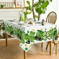 thumbnail image 3 of St. Patrick''s Day Tablecloth 60×104 Inch, Clover Shamrock Hat White Washable Table Cover for Party Picnic Dinner Decor, 3 of 6