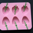 thumbnail image 2 of JUNWELL 2PC Strawberry Shape Ice Brick Mold Silicone Fronze Cube Tray Home Kitchen Popsicle Maker Mould DTOWER, 2 of 5