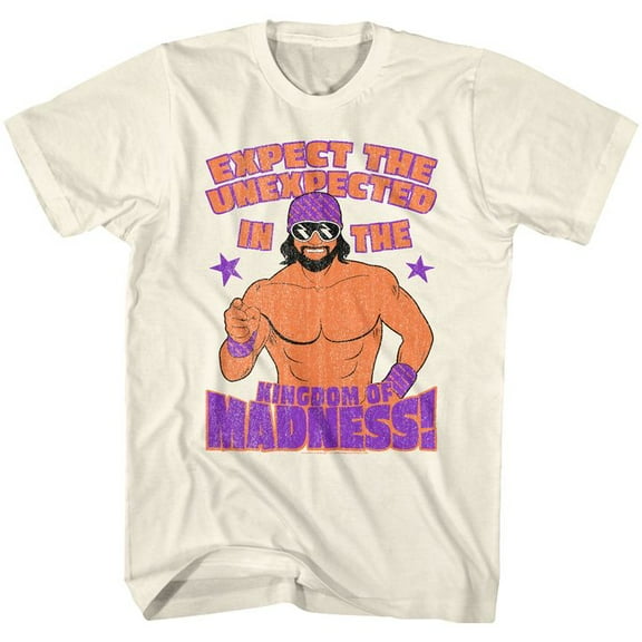 Macho Man Expect The Unexpected Natural Adult T-Shirt 4Xl