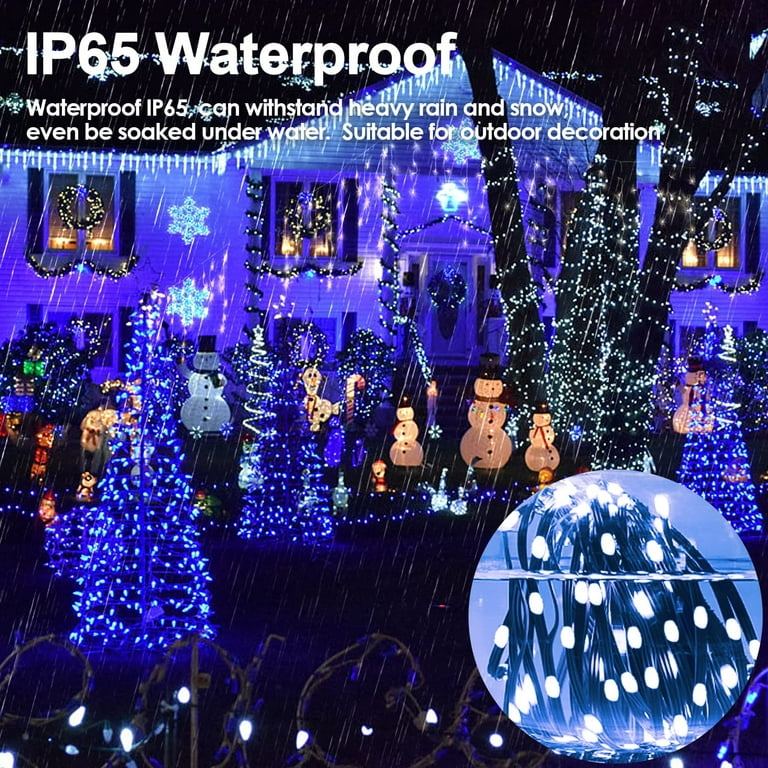 1000 LED Christmas Lights Outdoor 403FT Blue and White String