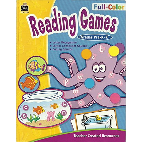 Pre-Owned Full-Color Reading Games: Full-Color Reading Games, Prek-K (Paperback)