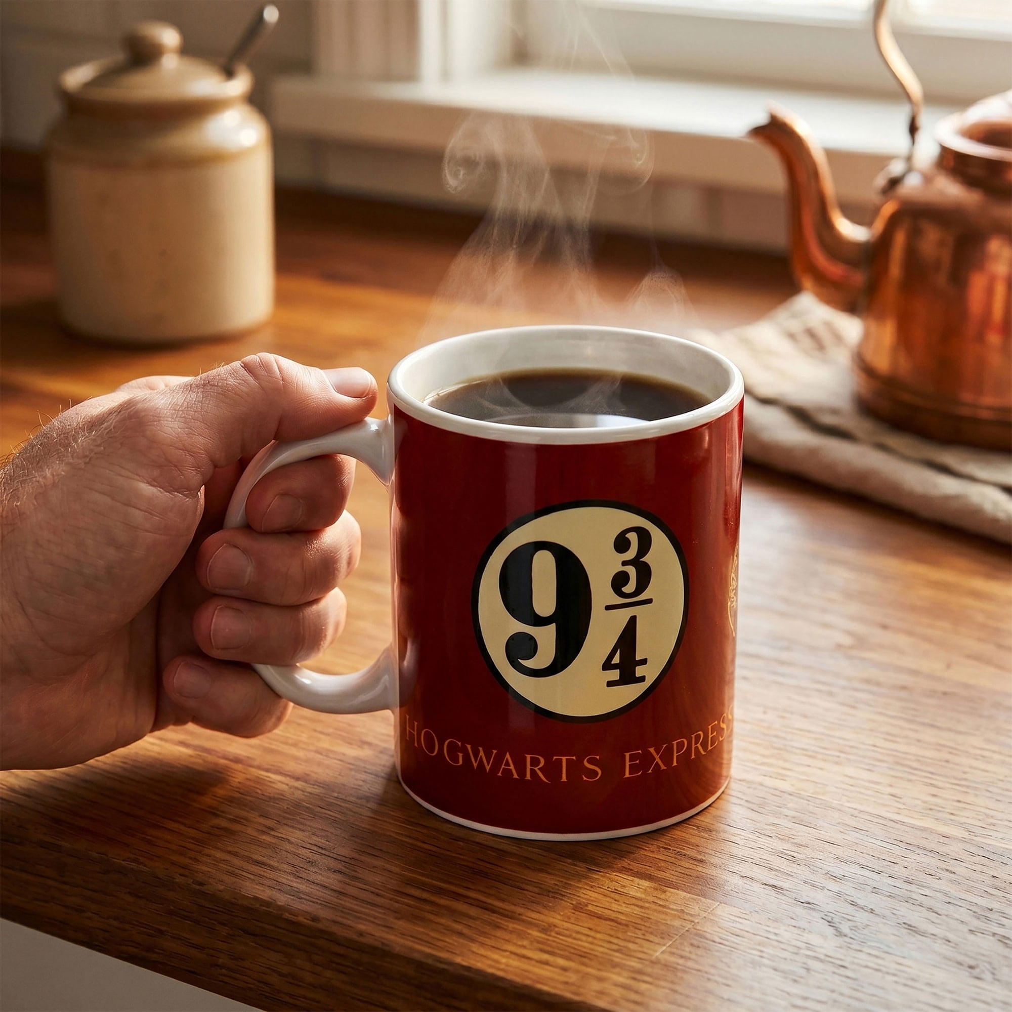 Pyramid America: Harry Potter Platform 9 3/4 - 11oz Ceramic Mug - Coffee & Tea Cup, Hogwarts Express, Microwave-Dishwasher Safe, Collectible, Licensed