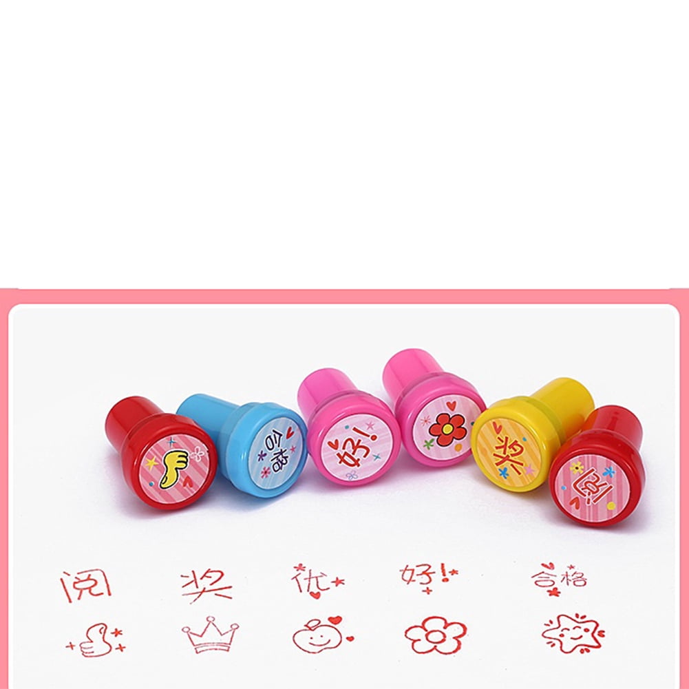 26 Sellos De Números Y Símbolos Para Niños – Set De Estampado Colorido, Autotintantes, Ideales Para Manualidades, Premios Y Fiestas