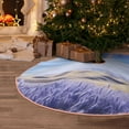 thumbnail image 5 of Daiia Lavender Fields Under Blue Sky Drawing Merry Christmas Tree Skirt , Xmas Large Lace-up Tree Skirt, Santa Snowflakes Rustic Home Decorations New Year Party Farmhouse Decor-36", 5 of 6
