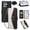 Black, variant on For Samsung Galaxy A37 5G 6.7" Wallet Phone Case, Crossbody Leather Flip Cover with Card Slots Zipper Pocket, Circular Buckle, Detachable Wrist & Shoulder Strap hockproof Full Body Protective Cover