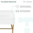 thumbnail image 4 of Claire 30 Ceramic Console Sink White Basin Brushed Gold Legs, 4 of 10