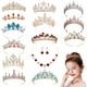 thumbnail image 2 of Vintage princesa reina corona tocado cristal tiara para niñas boda cumpleaños fiesta diadema pelo vestido accesorios joyería Gao Jinjia LED, 2 of 2