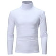 thumbnail image 4 of MesaSe T-shirt Solid Color Long Sleeve Cotton Men Turtleneck Slim Basic Top for Spring, 4 of 7