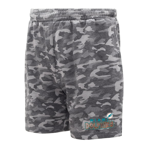 Men's Concepts Sport Charcoal Miami Dolphins Biscayne Camo Shorts