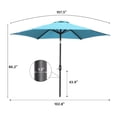 thumbnail image 3 of Ainfox 9ft Lake Blue Patio Umbrella with Push Button Tilt and Crank, UV and Waterproof Canopy, 3 of 7