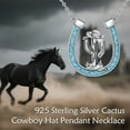 thumbnail image 6 of DOLIOX Horseshoe Necklace Gifts for Cowgirls Women 925 Sterling Silver Rose Gold Faith Horseshoe Pendant Necklace Jewelry for Horse Lover Birthday Christmas, 6 of 10