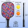 thumbnail image 3 of Pickleball Paddles Set,Pioneer Flower Floral Print Pattern Fiberglass Surface Pickleball Racket Set with 2 Indoor Outdoor Pickleball Balls and Pickleball Bag,Pickle-ball Equipment, 3 of 6