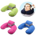 thumbnail image 4 of WIFORNT U-Shape Inflatable Pillow Portable Ultralight Soft Head Neck Rest Air Cushion for Travel Hiking Camping, 4 of 6