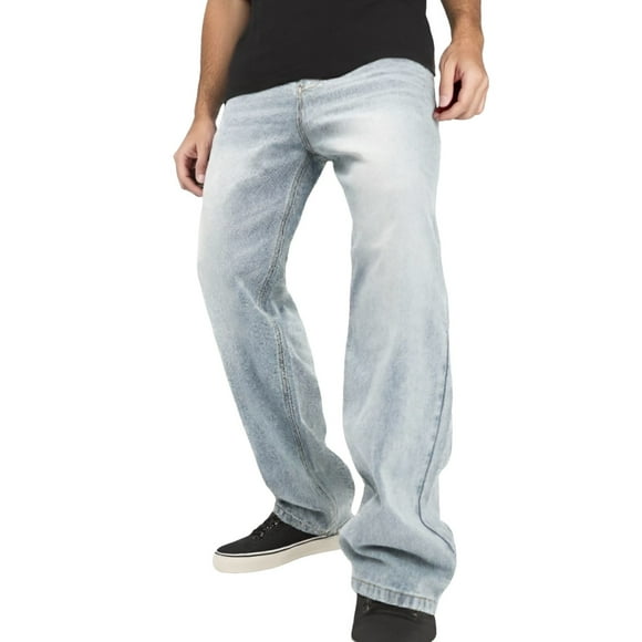 QHFBli Mens Jeans Men's Slim Fit Blue Jeans Stretch Denim Pants Classic Pocket Design Comfort Waist Mid Rise Light Blue XXL
