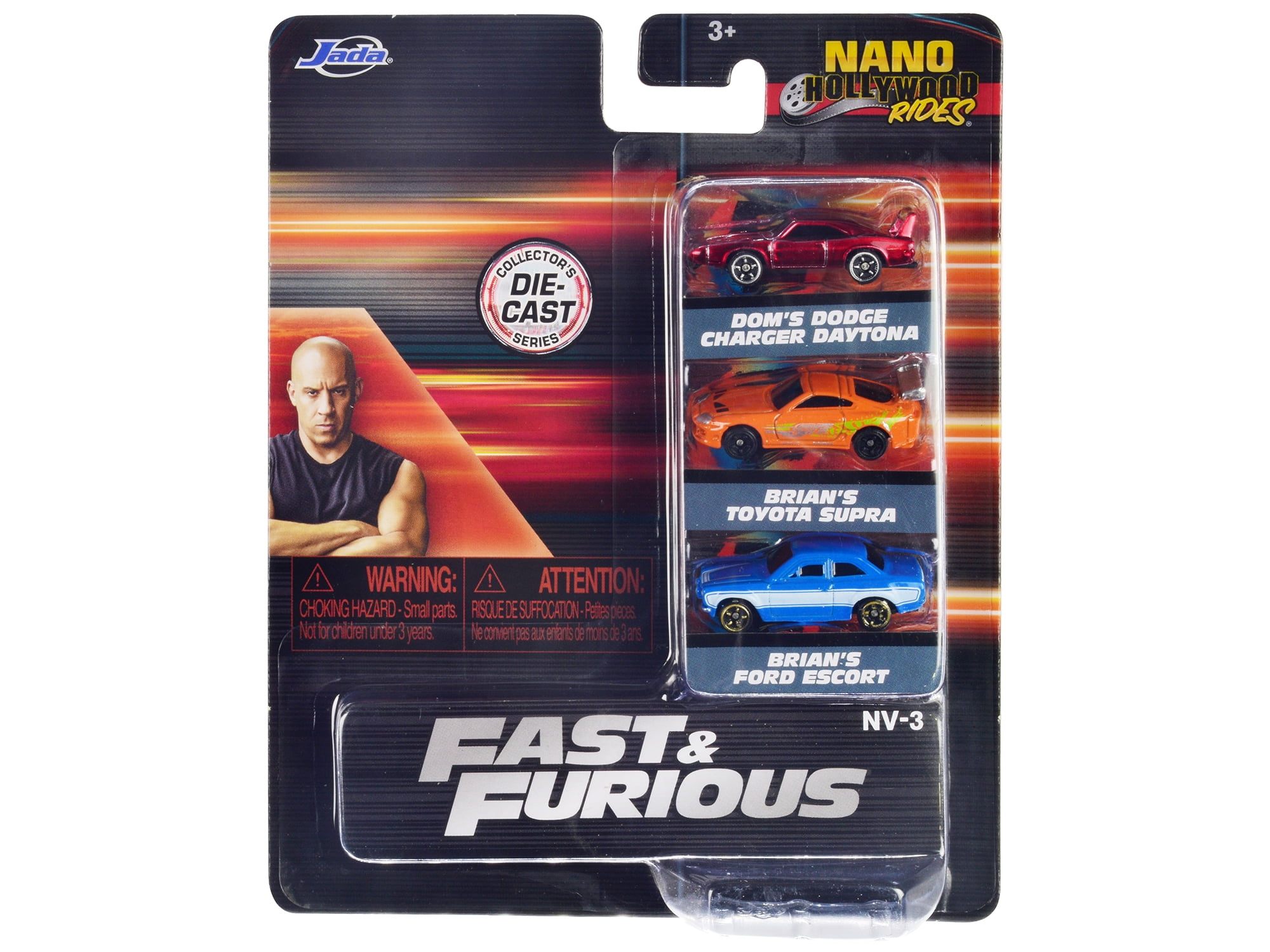 Amazon.com: Jada Fast & Furious 3 Piece Set Nano Hollywood