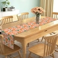 thumbnail image 5 of Linen Peach Table Runner Summer Sweet As A Peach Girl Birthday Party Decoration Home Dining Room Kitchen Table Decor (13" x 72"), 5 of 5