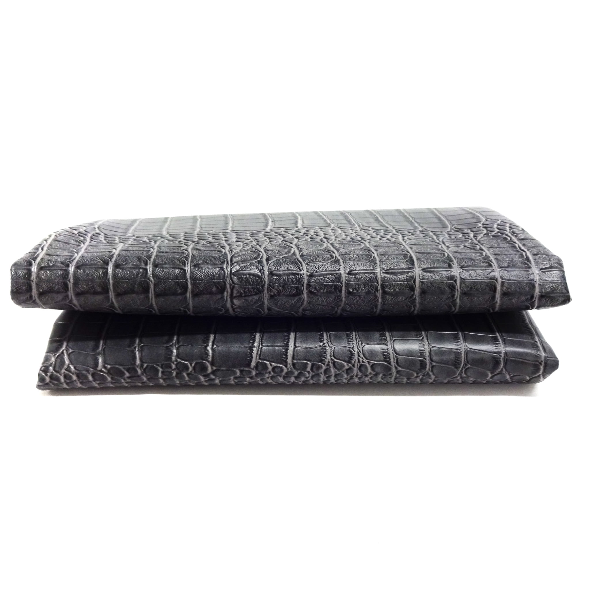 Waverly Inspirations 52" Faux Leather Crocodile Print Upholstery Home Decor Fabric By The Yard, Gray, Available In Multiple Colors