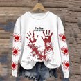 thumbnail image 2 of Womens Halloween T-Shirts tops Fall 3/4 Sleeve Crew Neck trendy print Sweatshirts Plus Size sports Blouses tops,White 4,2XL, 2 of 4