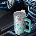 thumbnail image 4 of 40oz Vacuum Insulated Nurse Travel Tumbler Stainless Steel Mug with Handle Flip Straw Lid Leak Proof Cup Gift for Men Women, 4 of 5