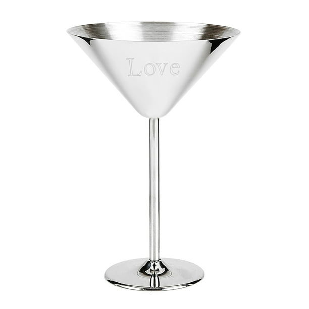 Personalized Stainless Steel Martini Glass