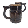 thumbnail image 2 of collectiblesBuy Handcrafted Antique Brown Wooden Coffee Mug Food Safe Environmentally Friendly Drinking Stein Set of 2, 2 of 5