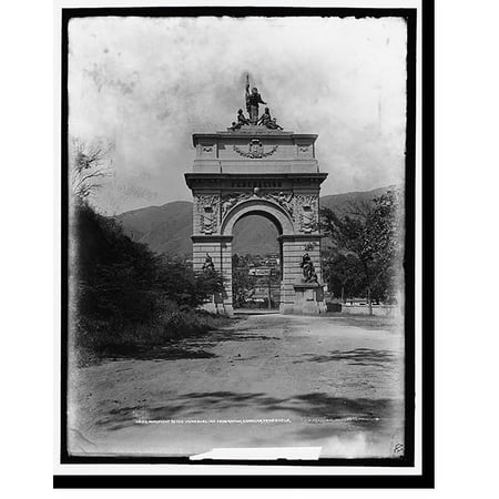 Historic Print, Monument to the Venezuelian [sic] Federation, Caracas, Venezuela, 16" x 20"