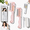 Pink*2, variant on Hair Scalp Oil Applicator Comb, 6 Roller Ball Tips, Refillable, Clear, Translucent PC Body, Curved Root Guide, Visible Liquid Level, Home Grooming, Salon Sectioning, Travel Routines