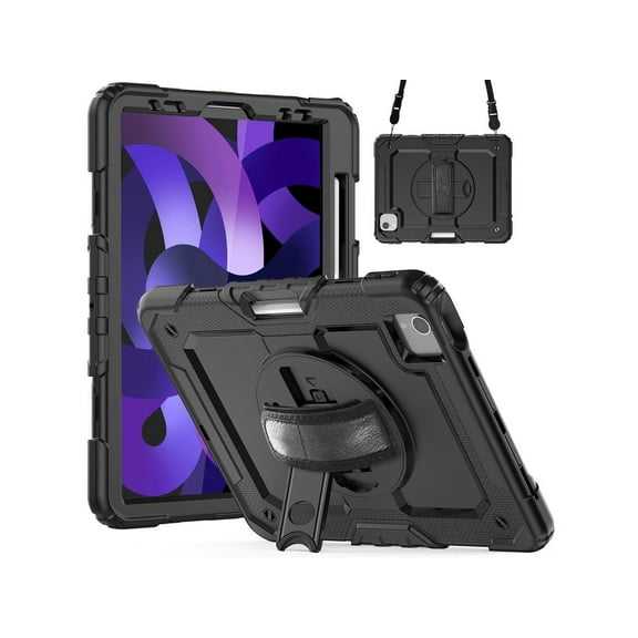 Case for iPad Pro 11 inch 2022 2021 2020 2018 iPad Air 5 Air 4 10.9 2022 2020 Protective Cover with Screen Protector Pencil Holder with Hand Strap