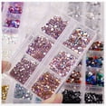 thumbnail image 6 of 1000Pcs Decorations Nail Art 3D Glitter Diamond AB Crystal Gem Nail Rhinestones 09, 6 of 8
