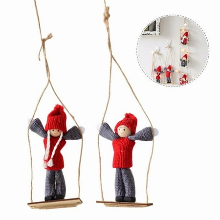 Indoor Santa Decoration Climbing Santa Claus Toy Doll Christmas Tree Indoor/Outdoor Hanging Ornament Decoration Window Decoration for Kids Christmas Gift ()