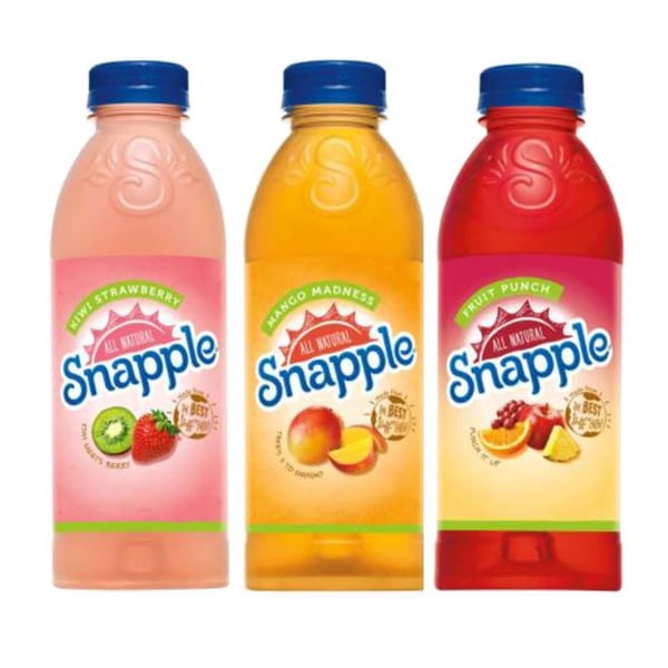Snapple Juice Variety Drinks 20 Oz Plastic Bottles Pack of 24