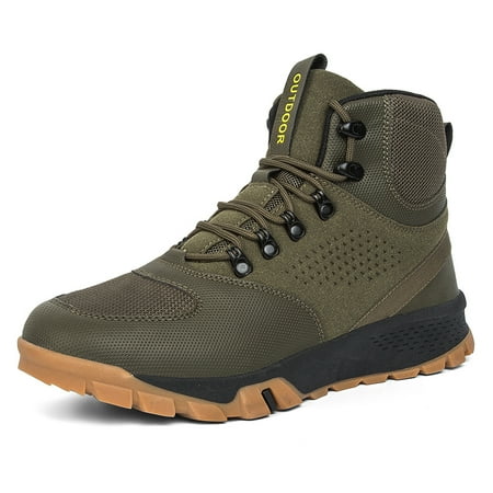 

Lopsie Mens Winter Trekking Backpacking Snow Boots Anti-Slip Fully Fur Lined Casual Lightweight Hiking Boot