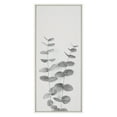 thumbnail image 2 of Kate and Laurel Sylvie Eucalyptus Botanical II Gray and Soft White Framed Canvas Wall Art by The Creative Bunch Studio, 18x40 Panel White, Decorative Plant Art Wall Décor, 2 of 6