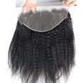 thumbnail image 1 of Dreambeauty 13?6 "" transparente completo encaje cierre frontal rizado recto oreja a oreja parte libre sin procesar extensiones de cabello humano virgen brasileño con pelo de bebé nudos blanqueados co, 1 of 5