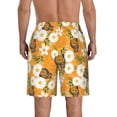thumbnail image 3 of Naloa White Floral and Butterflies Men's Beach Shorts, Surfing shorts, Swim trunks, Quick Dry Swim Trunks for Surfing Beach Fun - X-Large, 3 of 9