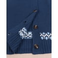 thumbnail image 5 of Fair Isle Sweaters Cardigans for Women Round Neck Fall Sweater Loose Casual Button Down Long Sleeve Open Front Knit Christmas Sweater S-XL Alsol Lamesa, 5 of 5
