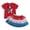 Red/White/Blue, variant on Leey-World Outfit Toddler Girl 4th Of July Toddler Baby Girl Clothes American Flag T-shirt Layered Ruffle Tulle Tutu Skirt Set Memorial Day Outfit(Red,4-5 Years)