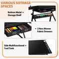 thumbnail image 4 of HomGarden Wood Adjustable Drafting Table W/Power Outlet & Stool, Tiltable Slide-Out Drawing Desk Indoor, Black, 4 of 12