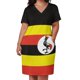 thumbnail image 3 of Vestido de verano con falda y bolsillos sueltos con la bandera de Uganda para mujer, 3 of 7