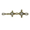 thumbnail image 1 of Altotux Gold Metallic Chain Pocket Watch Time Clock Iron On Patch Applique (2" x 8"), 1 of 1