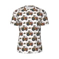 thumbnail image 5 of Wukai Cartoon Tractor Print Men's Short-Sleeved Mesh T-Shirt,Quick-Dry Short Sleeve Workout T-Shirt-Medium, 5 of 8