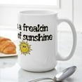 thumbnail image 6 of CafePress - I'm A FREAKIN RAY OF SUNSHINE Large Mug - 15 oz Ceramic Large White Novelty Mug, 6 of 6